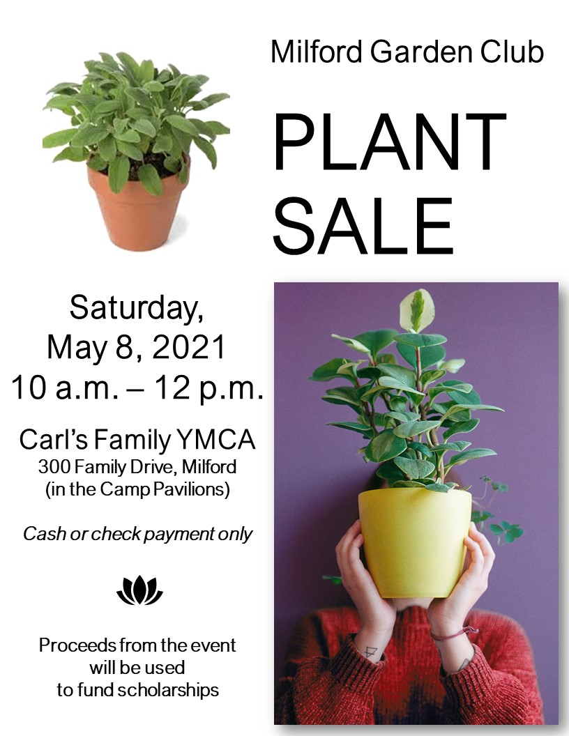Plant sale flyer photo version Milford Garden Club